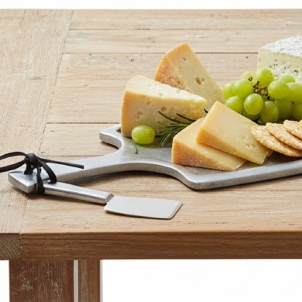 Lunares Cheese Board and Knife Metal set
